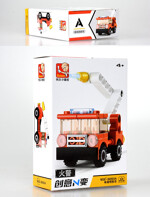 Sluban M38-B0593C Creative N change: fire fire engine 4 high-rise jet, rescue helicopter, ladder car, rescue boat