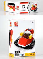 Sluban M38-B0593D Creative N change: fire fire engine 4 high-rise jet, rescue helicopter, ladder car, rescue boat