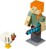 LELE 33253-2 Minecraft: Lead characters Alex and The Chicken