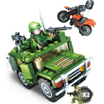 GUDI 8018 Fire line battle: chariot 4 tiger whistling chase, tornado, tank attack, storm missile