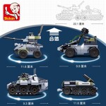 Sluban M38-B0793B Warwolves: Pioneer Magnetic Storm Tank 4 Combination Wheeled Electromagnetic Tanks, Infrared Reconnaissance Vehicles, Track Laser Chariots, Magnetic Rocket Guns