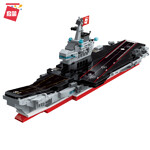 QMAN / ENLIGHTEN / KEEPPLEY 1418D Super-set change: Liaoning aircraft carrier 8 combination pioneer tanks, hurricane helicopters, sky-fire missile vehicles, storm jeeps, mobile anti-aircraft guns, lightning missile vehicles, Boeing aircraft, Nighthawk fighter aircraft