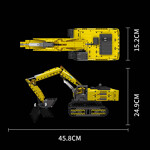 Mould King 15061 Motor Yellow Mechanical Digger