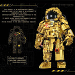 ZHEGAO GZ6256 Golden Space Astronaut