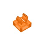 Tile Special 1 x 1 with Clip and Straight Tips #2555 - 182-Trans-Orange