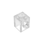 Brick Special 1 x 1 with Stud on 1 Side #87087 - 40-Trans-Clear