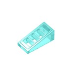 Slope 18 2 x 1 x 2/3 with 4 Slots #61409 - 42-Trans-Light Blue