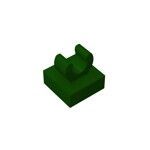 Tile Special 1 x 1 with Clip and Straight Tips #2555 - 141-Dark Green
