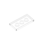 Tile 2 x 4 with Groove #87079 - 40-Trans-Clear
