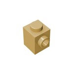 Brick Special 1 x 1 with Stud on 1 Side #87087 - 5-Tan