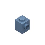 Brick Special 1 x 1 with Stud on 1 Side #87087 - 135-Sand Blue