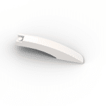 Slope Curved 10 x 2 x 2 with Curved End Left #77180 - 1-White