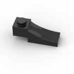 Brick Curved, 3 x 1 with 1/3 Inverted Cutout #70681 - 26-Black