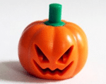 Minifig Head Cover, Pumpkin Jack O' Lantern #20693 - 106-Orange