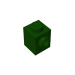 Brick Special 1 x 1 with Stud on 1 Side #87087 - 141-Dark Green