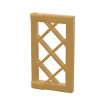 Window 1 x 2 x 3 Pane Latticed with Thick Corner Tabs #60607 - 297-Pearl Gold