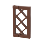 Window 1 x 2 x 3 Pane Latticed with Thick Corner Tabs #60607 - 192-Reddish Brown