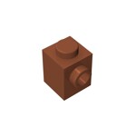 Brick Special 1 x 1 with Stud on 1 Side #87087 - 38-Dark Orange