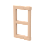 Pane For Window 1 x 2 x 3 With Thick Corner Tabs #60608 - 283-Light Flesh