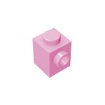 Brick Special 1 x 1 with Stud on 1 Side #87087 - 222-Bright Pink