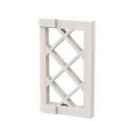 Window 1 x 2 x 3 Pane Latticed with Thick Corner Tabs #60607 - 1-White