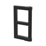 Pane For Window 1 x 2 x 3 With Thick Corner Tabs #60608 - 26-Black