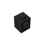 Brick Special 1 x 1 with Stud on 1 Side #87087 - 26-Black
