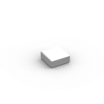 Flat Tile 1 x 1 #3070 - 309-Plated Silver