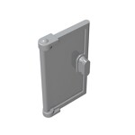 Door 1 x 2 x 3 With Vertical Handle, Mold For Tabless Frames #60614 - 194-Light Bluish Gray