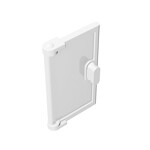 Door 1 x 2 x 3 With Vertical Handle, Mold For Tabless Frames #60614 - 1-White