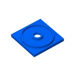 Turntable 4 x 4 Square Base Locking #61485 - 23-Blue