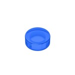 Tile Round 1 x 1 #98138  - 43-Trans-Dark Blue