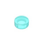 Tile Round 1 x 1 #98138  - 42-Trans-Light Blue