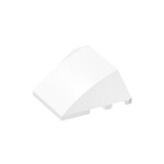 Wedge Curved 4 x 3 No Studs [Plain] #64225 - 1-White