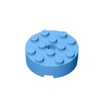 Brick Round 4 x 4 With Hole #87081 - 102-Medium Blue