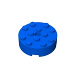 Brick Round 4 x 4 With Hole #87081 - 23-Blue