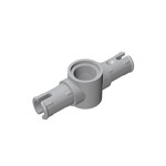 Technic Pin Connector Hub with 2 Pins with Friction Ridges Lengthwise Big Squared Pin Holes #87082 - 194-Light Bluish Gray