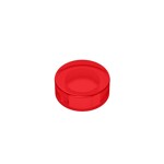 Tile Round 1 x 1 #98138  - 41-Trans-Red