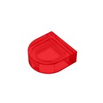 Tile, Round 1 x 1 Half Circle Extended (Stadium) #24246 - 41-Trans-Red