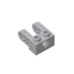 Brick 1 x 2 With Hole And Dual Liftarm Extensions #85943 - 194-Light Bluish Gray
