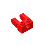 Brick 1 x 2 With Hole And Dual Liftarm Extensions #85943 - 21-Red