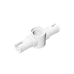 Technic Pin Connector Hub with 2 Pins with Friction Ridges Lengthwise Big Squared Pin Holes #87082 - 1-White