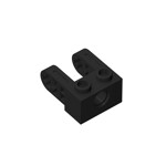 Brick 1 x 2 With Hole And Dual Liftarm Extensions #85943 - 26-Black