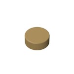 Tile Round 1 x 1 #98138  - 138-Dark Tan