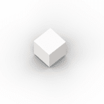 Minifig Head Special, Cube #19729 - 1-White