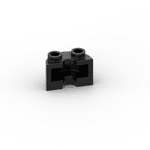 Cylinder Half 1 x 2 x 1 #68013 - 26-Black