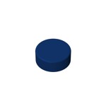 Tile Round 1 x 1 #98138  - 140-Dark Blue