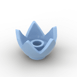 Minifig Crown / Flower / Egg Shell Half #39262 - 212-Bright Light Blue