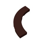 Tile 4 x 4 Curved, Macaroni #27507 - 308-Dark Brown