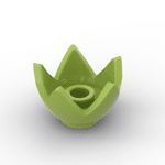 Minifig Crown / Flower / Egg Shell Half #39262 - 119-Lime